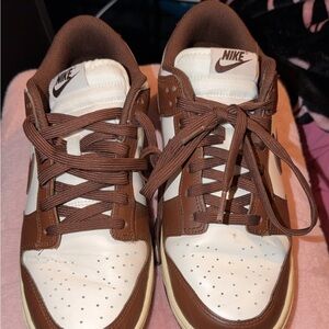 Nike Chocolate Brown and Cream Sneakers